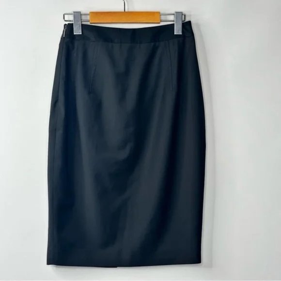 Ted Baker Pencil Skirt Side Zip in TB Size 1 Workwear Black - Picture 5 of 7
